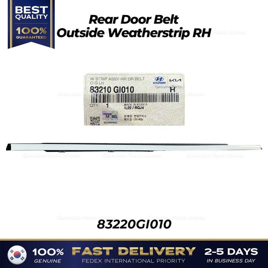 ⭐Genuine⭐ Rear Door Belt Outside Weatherstrip LH 83210GI010 for Hyundai Ioniq 5