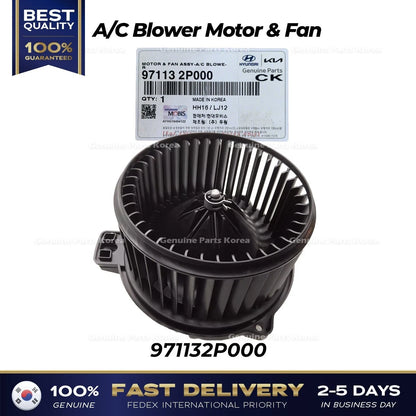 Genuine A/C Blower Motor & Fan 971132P000 for Hyundai Tucson Kia Sportage