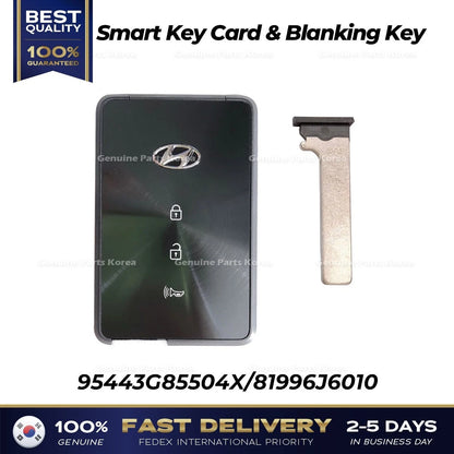 Genuine Smart Key Card & Blanking Key 95443G85504X for Hyundai Grandeur IG