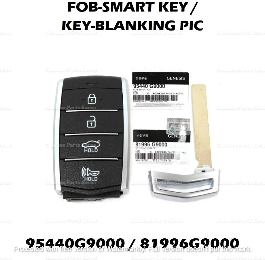 ⭐Genuine⭐ FOB Smart Remote & Blanking Key 2P 1set for Hyundai Genesis G70 19-21