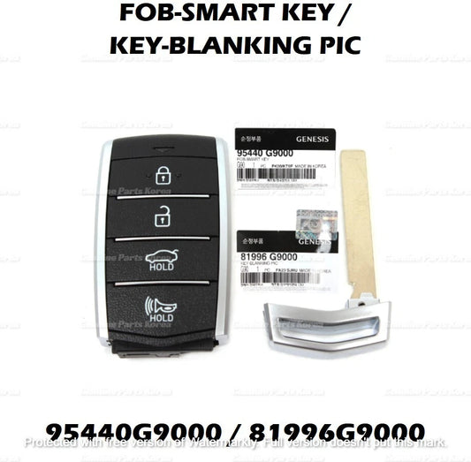 ⭐Genuine⭐ FOB Smart Remote & Blanking Key 2P 1set for Hyundai Genesis G70 19-21