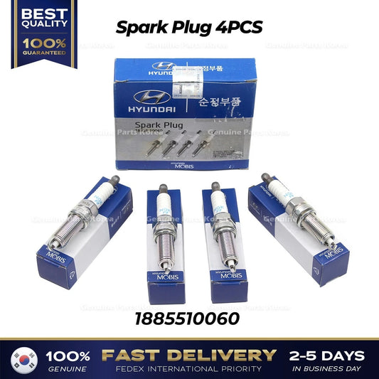⭐Genuine⭐ Spark Plug 4PCS 1885510060 for Hyundai Avante Kia Forte