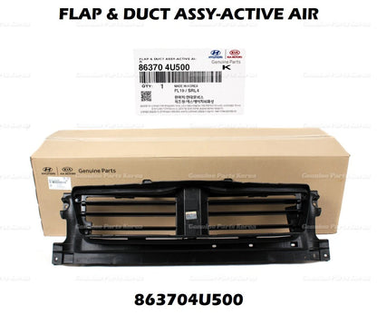 OEM Grille Active Air Shutter Lower Flap Duct Deflector 863704U500 for Kia