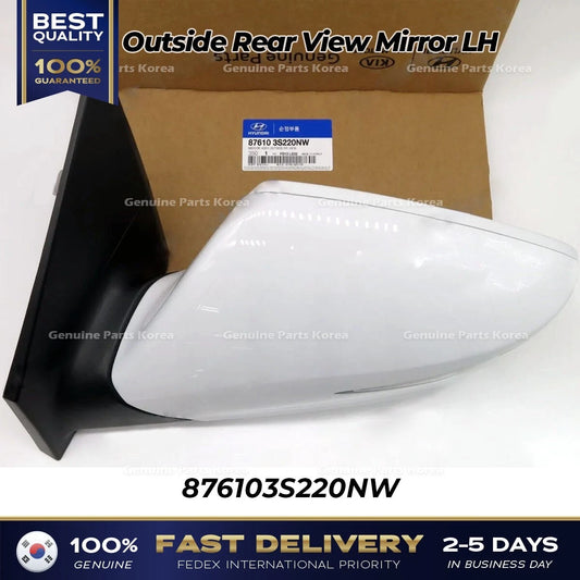 ⭐Genuine⭐ Outside Rear View Mirror LH 876103S220NW for Hyundai Sonata