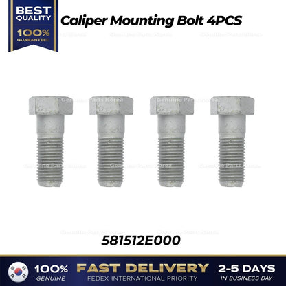 Genuine Caliper Mounting Bolt 4PCS 581512E000 for Hyundai Kia