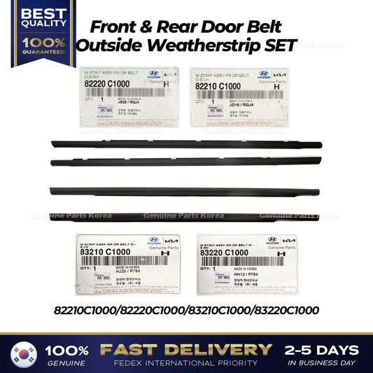 ⭐Genuine⭐ Front & Rear Door Belt Outside Weatherstrip SET for Hyundai Sonata