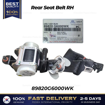 Genuine Rear Seat Belt RH 89820G6000WK for Kia Picanto