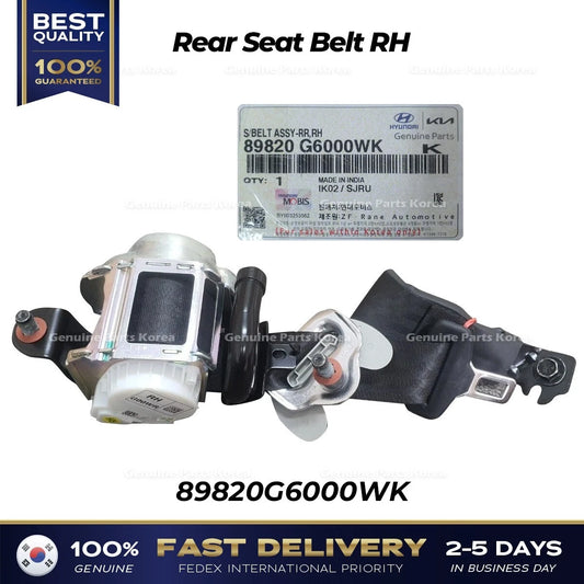 ⭐Genuine⭐ Rear Seat Belt RH 89820G6000WK for Kia Picanto