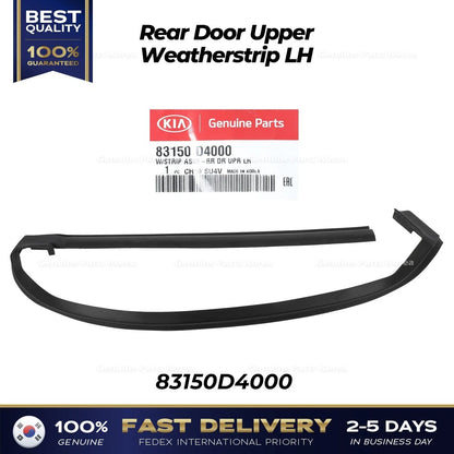 Genuine Rear Door Upper Weatherstrip LH 83150D4000 for Kia Optima