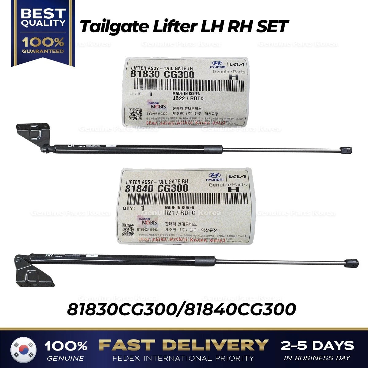 ⭐Genuine⭐ Tailgate Lifter LH RH SET 81830CG300 81840CG300 for Hyundai Staria