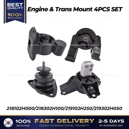 ⭐Genuine⭐ Engine & Trans Mount 4PCS SET for Hyundai Elantra