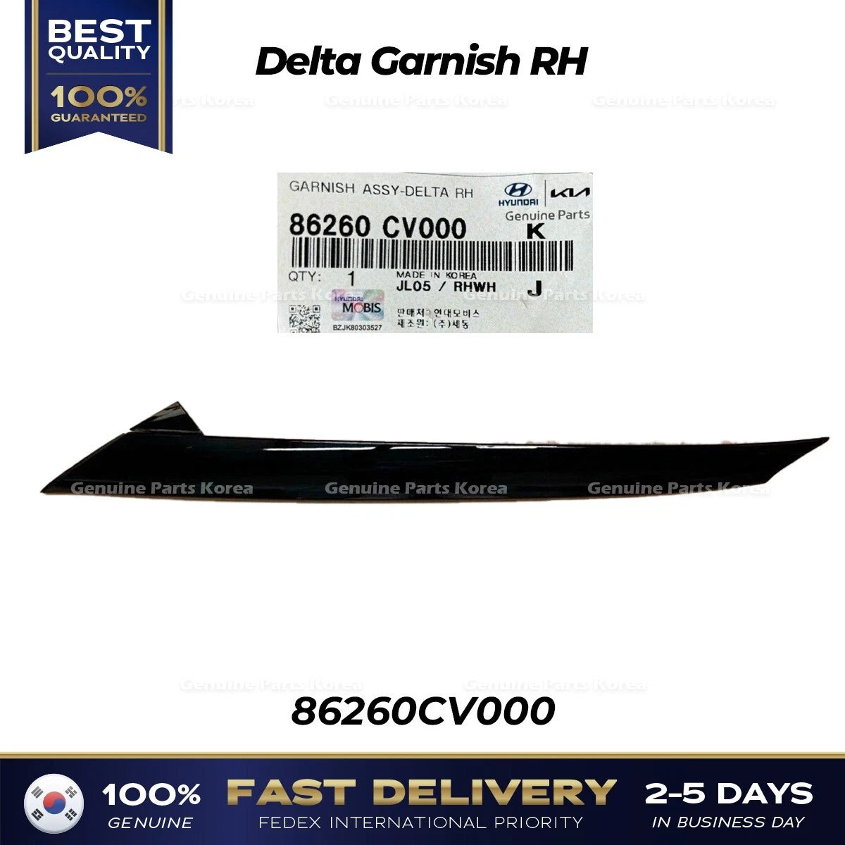 ⭐Genuine⭐ Delta Garnish RH 86260CV000 for Kia EV6
