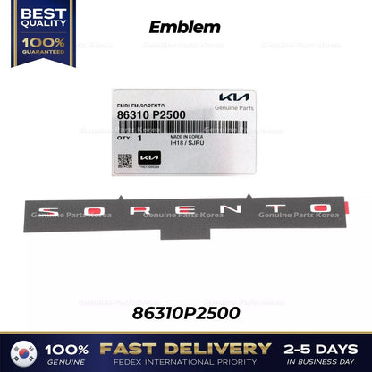Genuine Emblem 86310P2500 for Kia Sorento