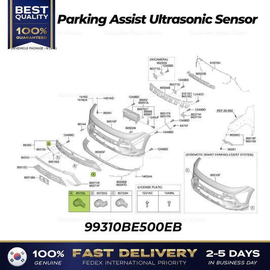 ⭐Genuine⭐ Parking Assist Ultrasonic Sensor 99310BE500EB for Hyundai Kona