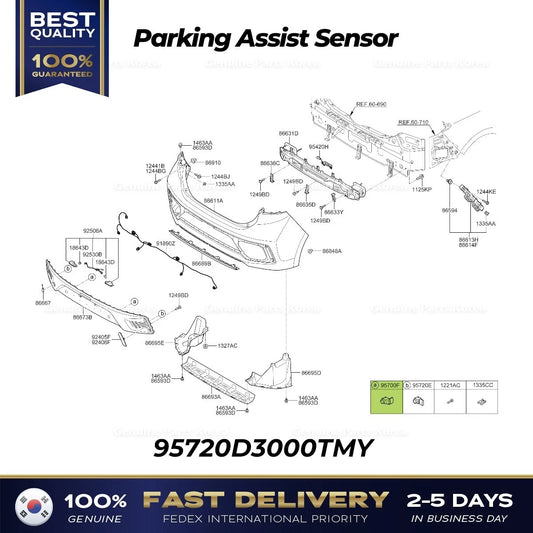 ⭐Genuine⭐ Parking Assist Sensor 95720D3000TMY for Hyundai Ioniq