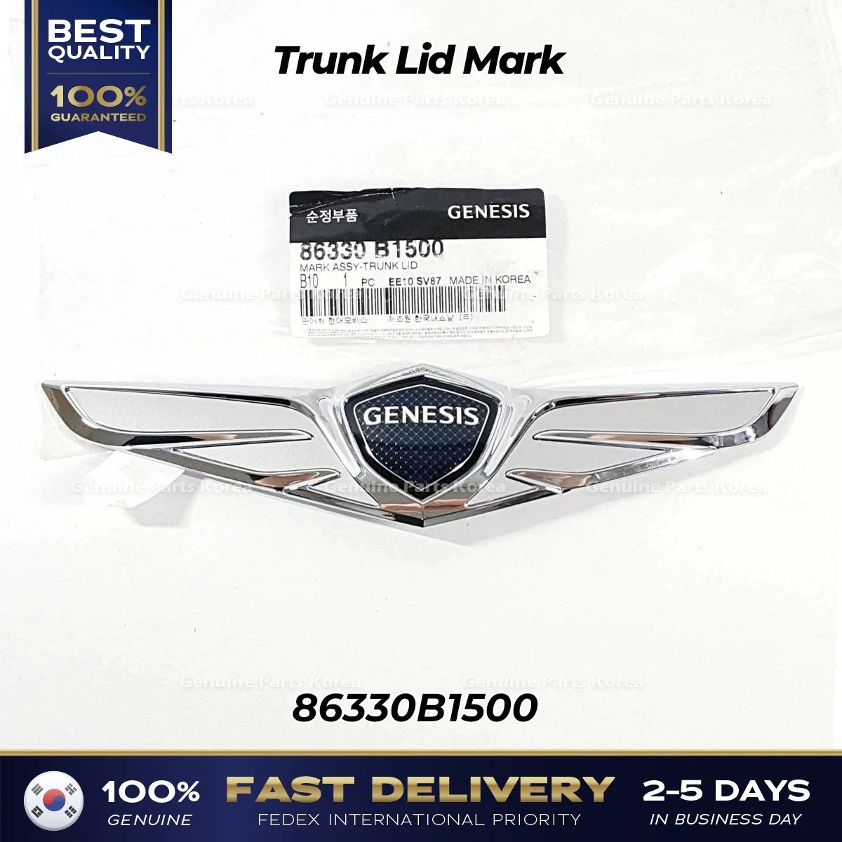 ⭐Genuine⭐ Trunk Lid Mark 86330B1500 for Hyundai Genesis