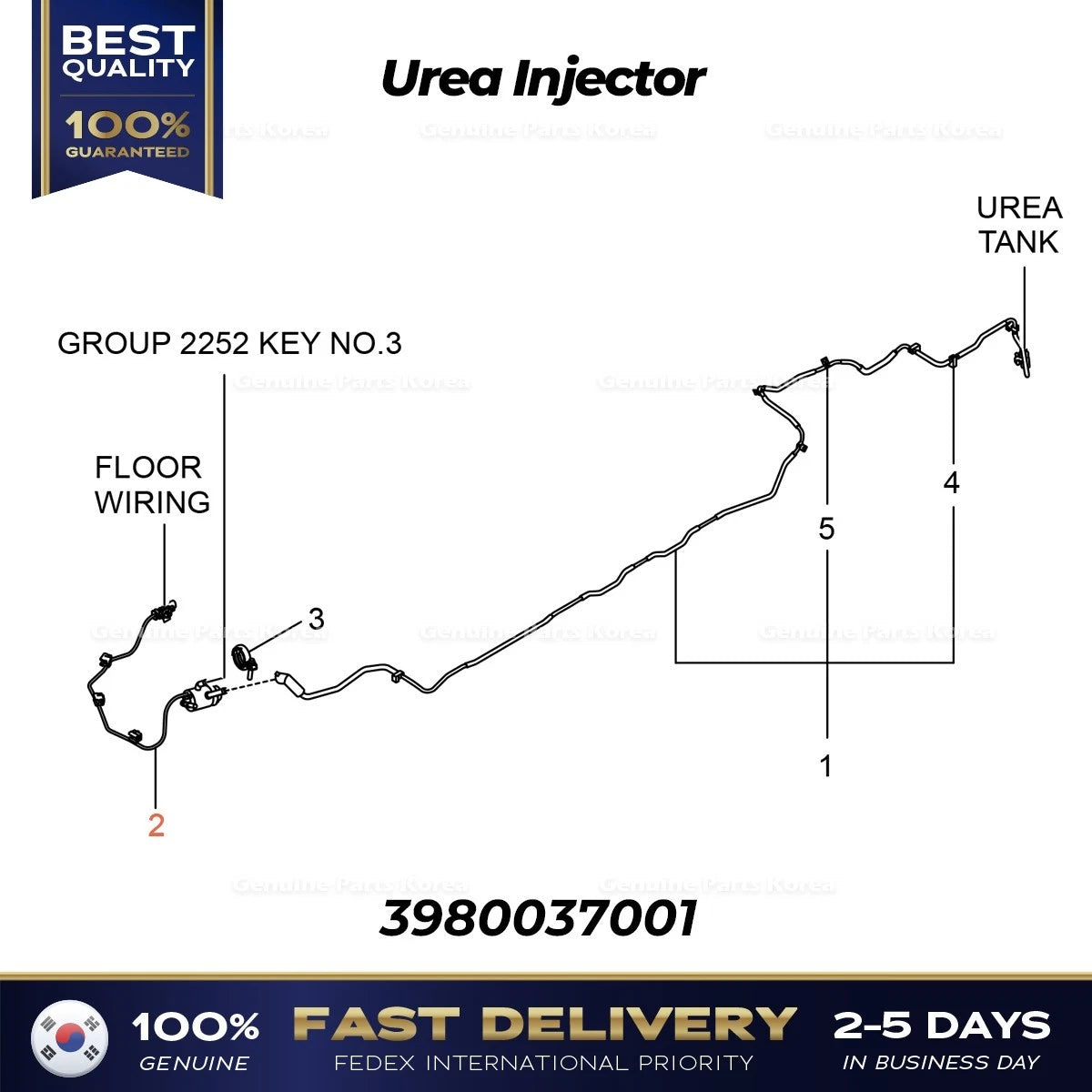 ⭐Genuine⭐ Urea Injector 3980037001 for Ssangyong Tivoli Beautiful Korando