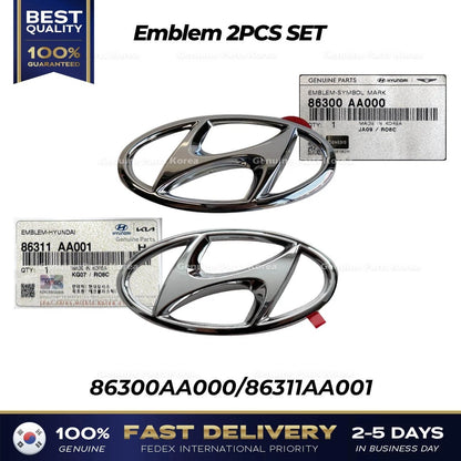 Genuine Emblem 2PCS SET 86300AA000 86311AA001 for Hyundai Elantra