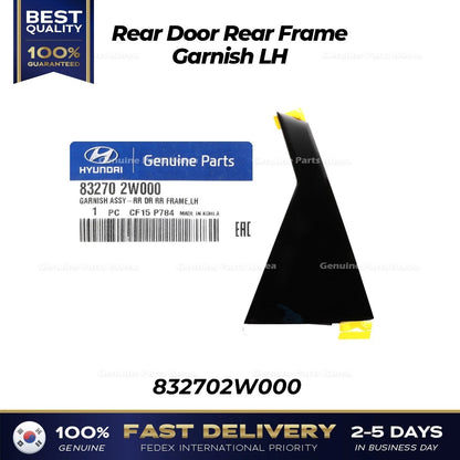 Genuine Rear Door Rear Frame Garnish LH 832702W000 for Hyundai Santa Fe