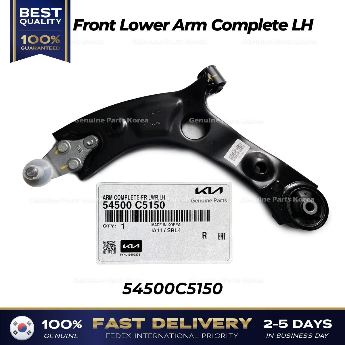 ⭐Genuine⭐ Front Lower Arm Complete LH 54500C5150 for Kia Sorento