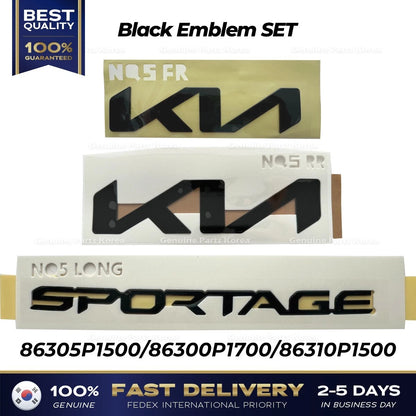 Genuine Black Emblem SET 86305P1500 86300P1700 86310P1500 for Kia Sportage
