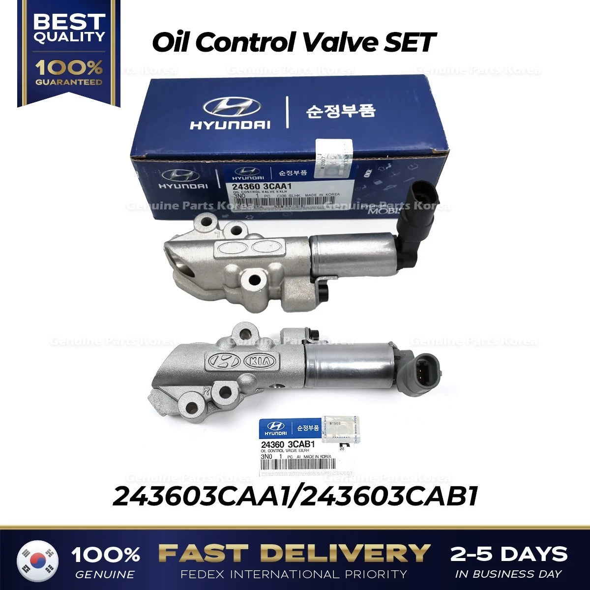 ⭐Genuine⭐ Oil Control Valve SET 243603CAA1 243603CAB1 for Hyundai Genesis Kia