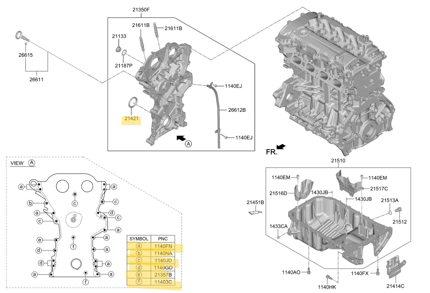 ⭐Genuine⭐ Bolt & Gasket & Oil Seal SET for Hyundai Sonata 2019