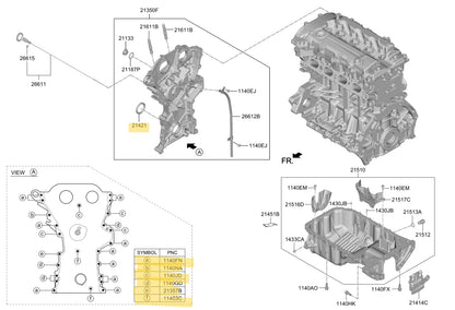 Genuine Bolt & Gasket & Oil Seal SET for Hyundai Sonata 2019