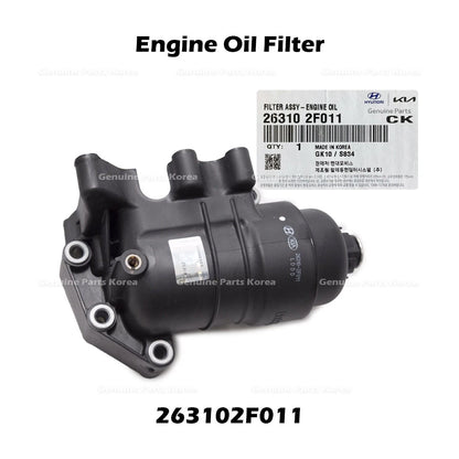 Genuine Engine Oil Filter 263102F011 for Hyundai Santa Fe Kia Sorento Sportage
