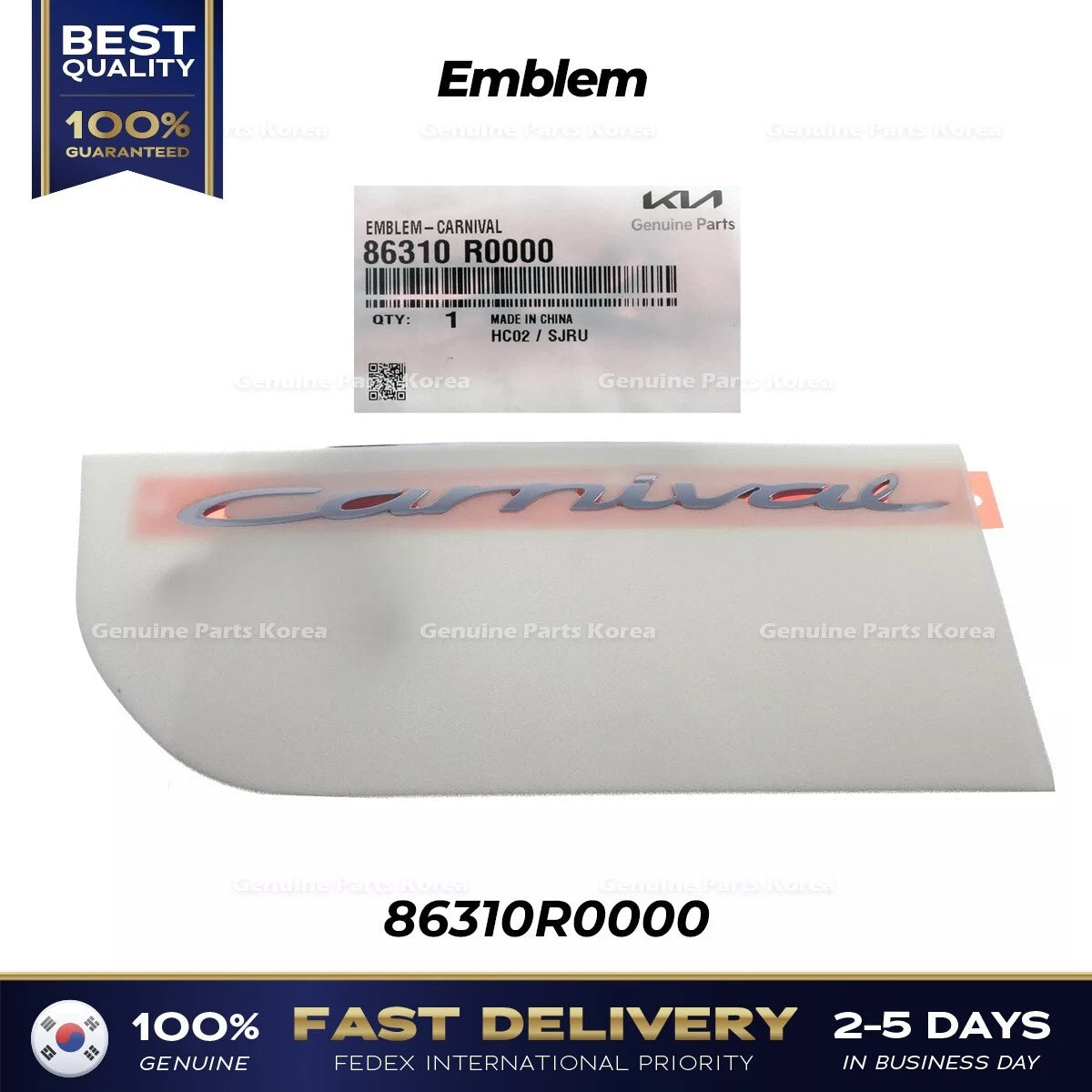 ⭐Genuine⭐ Emblem 86310R0000 for Kia Carnival