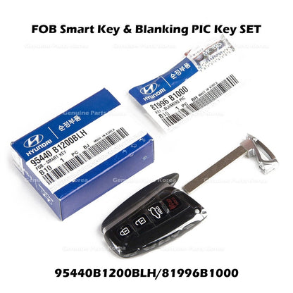 Genuine FOB Smart Key & Blanking PIC Key SET 95440B1200BLH for Hyundai Genesis