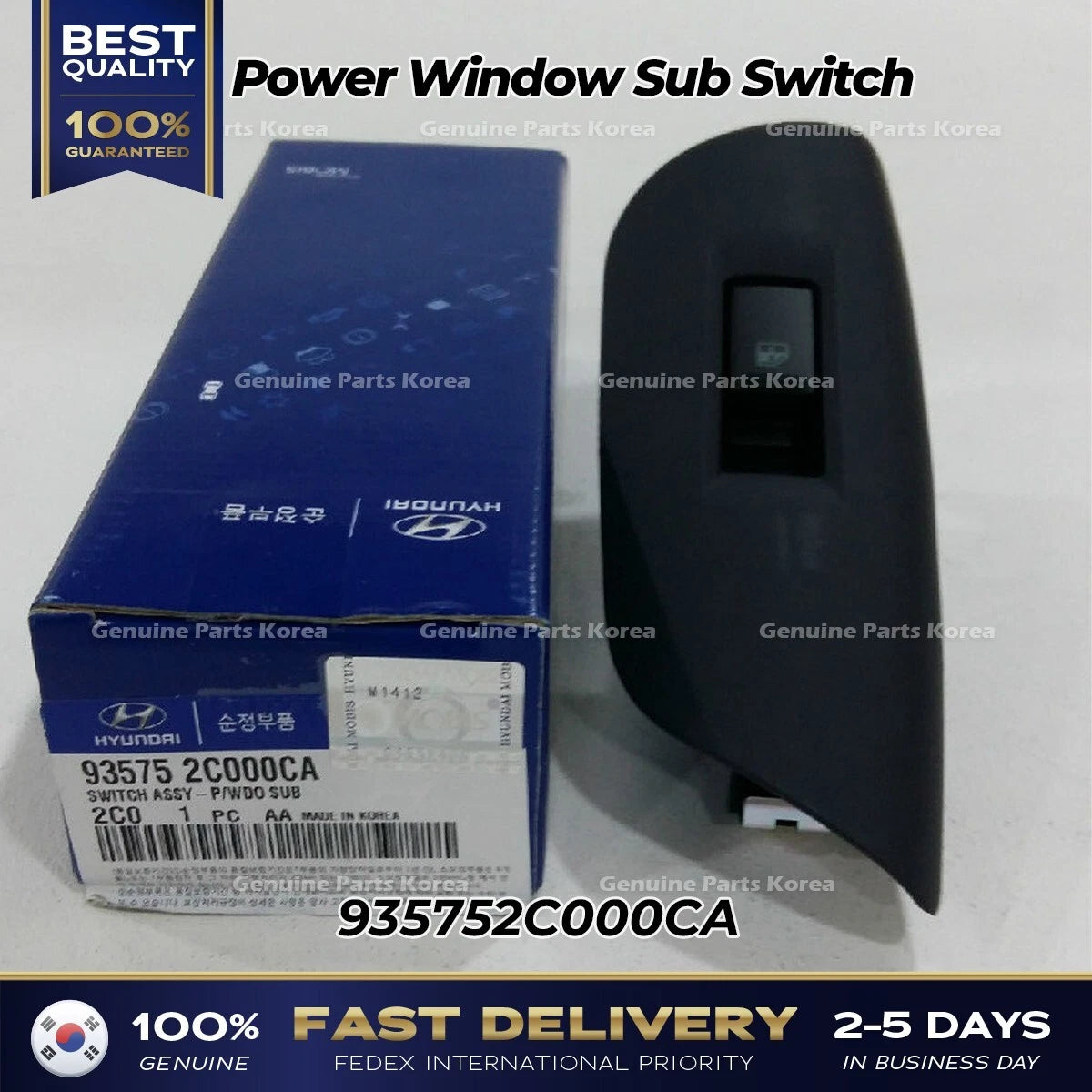 ⭐Genuine⭐ Power Window Sub Switch 935752C000CA for Hyundai Tiburon