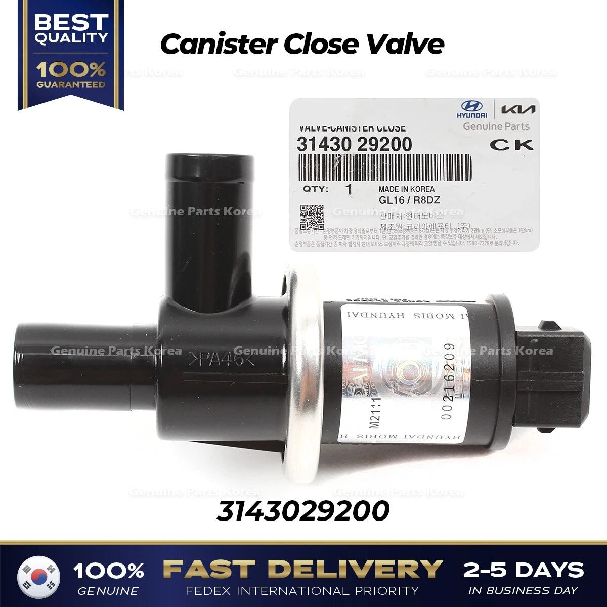 ⭐Genuine⭐ Canister Close Valve 3143029200 for Hyundai Accent Elantra Kia Optima