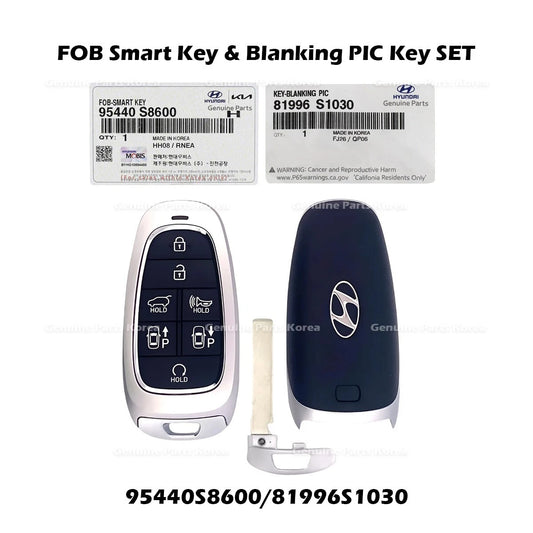 ⭐Genuine⭐ FOB Smart Key & Blanking PIC Key SET 95440S8600 for Hyundai Palisade