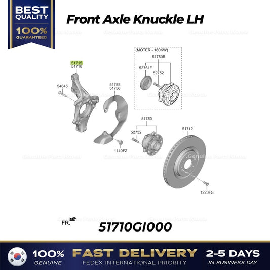 ⭐Genuine⭐ Front Axle Knuckle LH 51710GI000 for Hyundai Ioniq 5 Kia EV6
