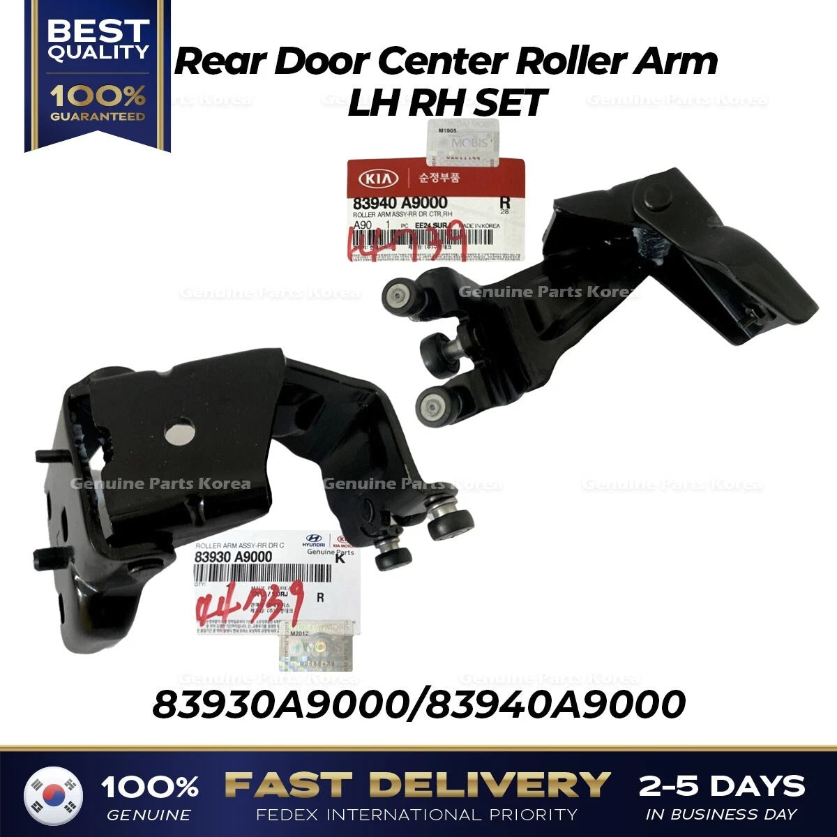 ⭐Genuine⭐ Rear Door Center Roller Arm LH RH SET for Kia Sedona