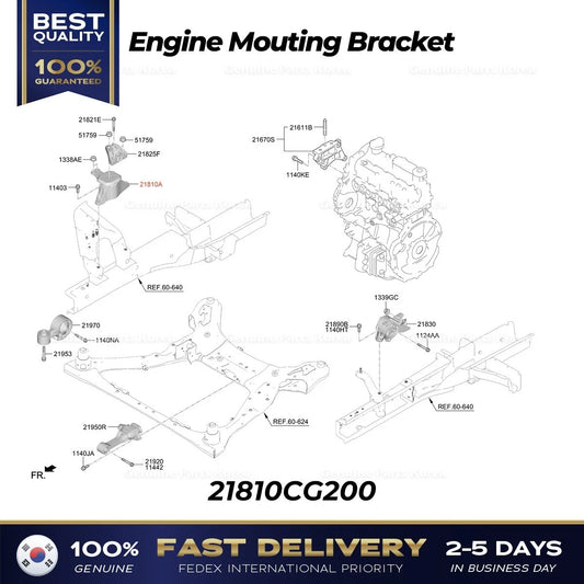 ⭐Genuine⭐ Engine Mouting Bracket 21810CG200 for Hyundai Staria