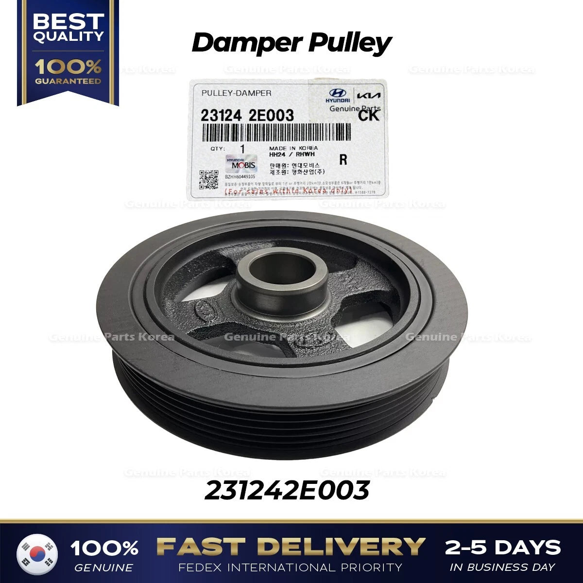 ⭐Genuine⭐ Damper Pulley 231242E003 for Hyundai Elantra Kia Forte