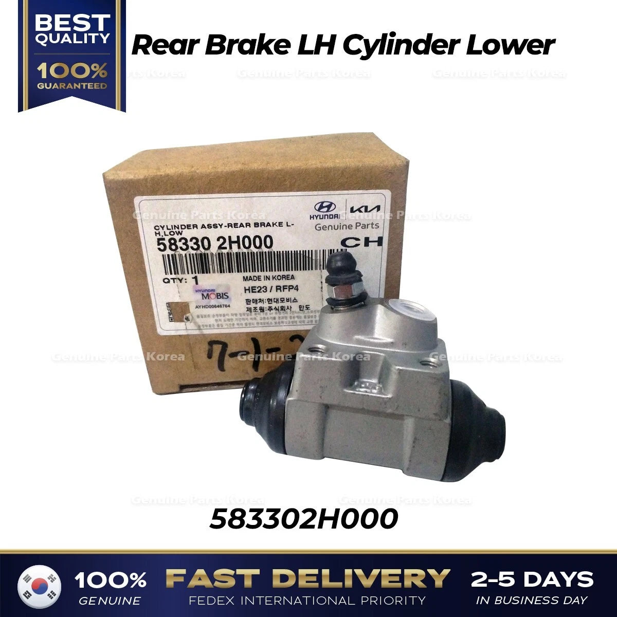 ⭐Genuine⭐ Rear Brake LH Cylinder Lower 583302H000 for Hyundai Elantra Kia Optima
