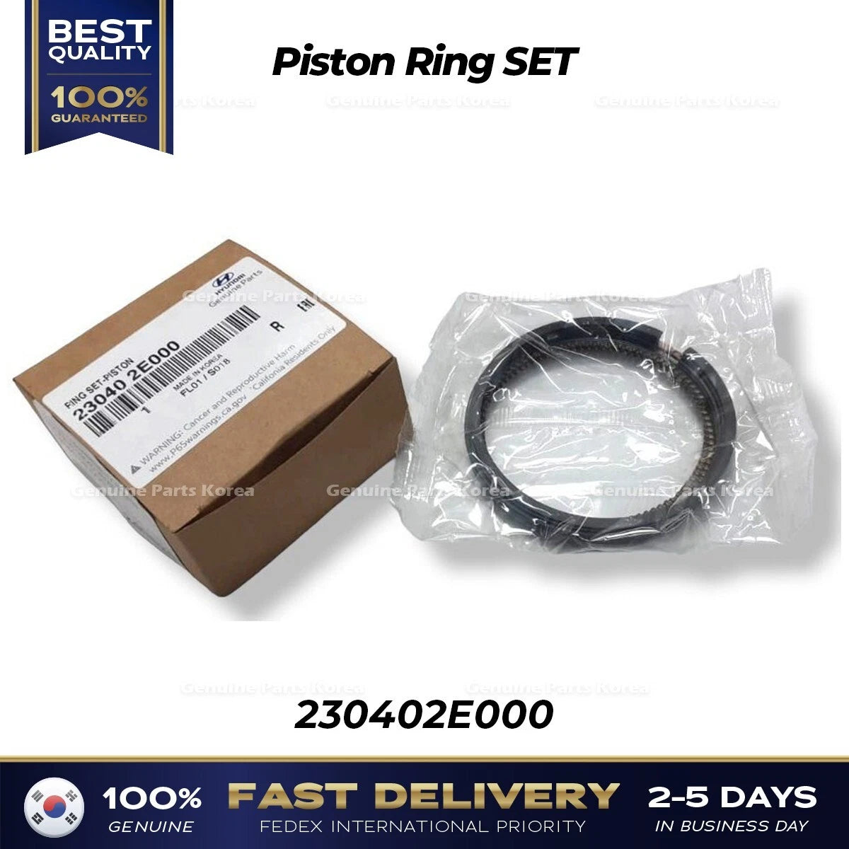⭐Genuine⭐ Piston Ring SET 230402E000 for Hyundai Elantra Kia Forte Soul