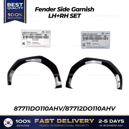 Genuine Fender Side Garnish LH RH SET 87711DO110AHV 87712DO110AHV for Kia EV9