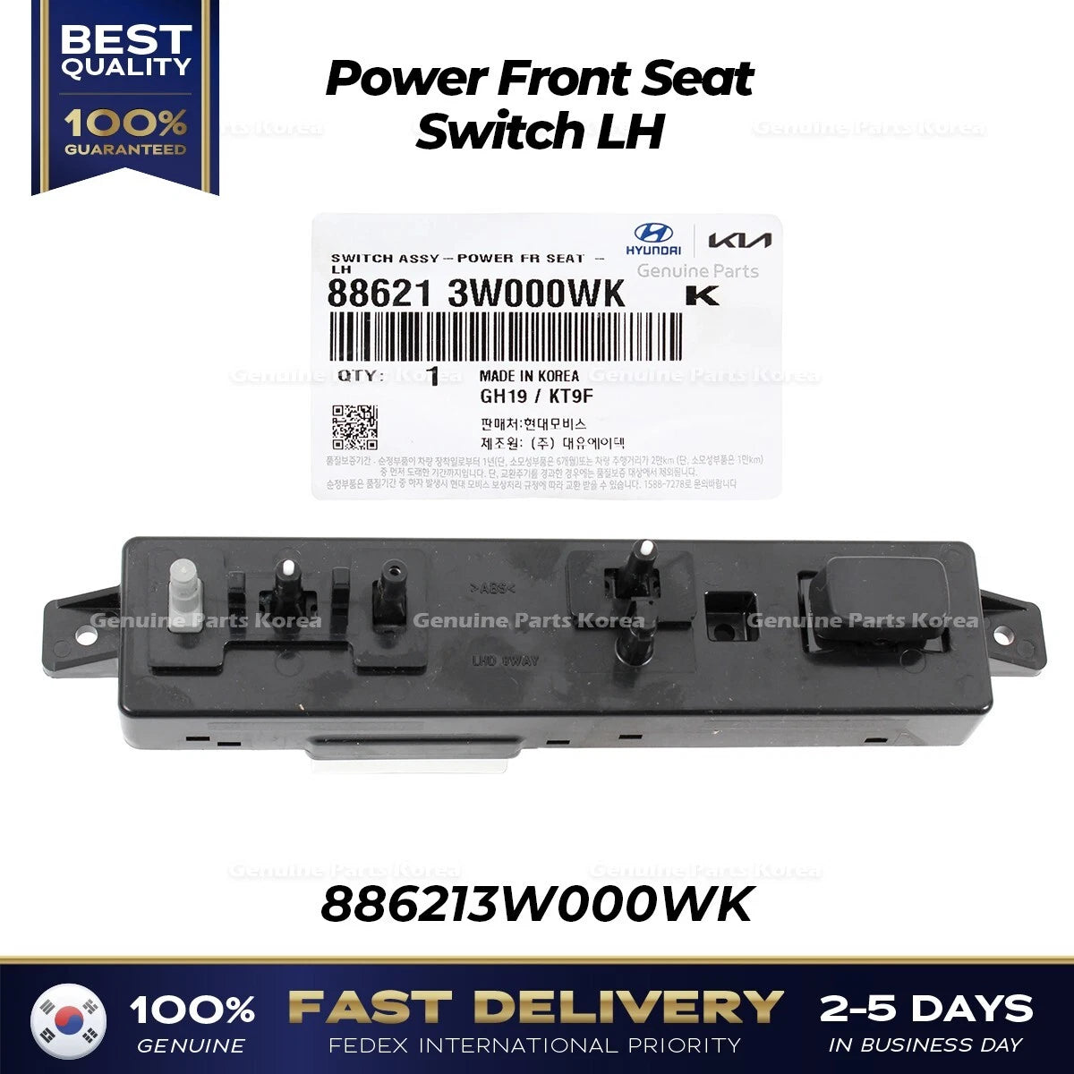 ⭐Genuine⭐ Power Front Seat Switch LH 886213W000WK for Kia Sportage
