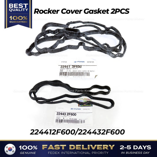 ⭐Genuine⭐ Rocker Cover Gasket 2PCS 224412F600 224432F600 for Hyundai