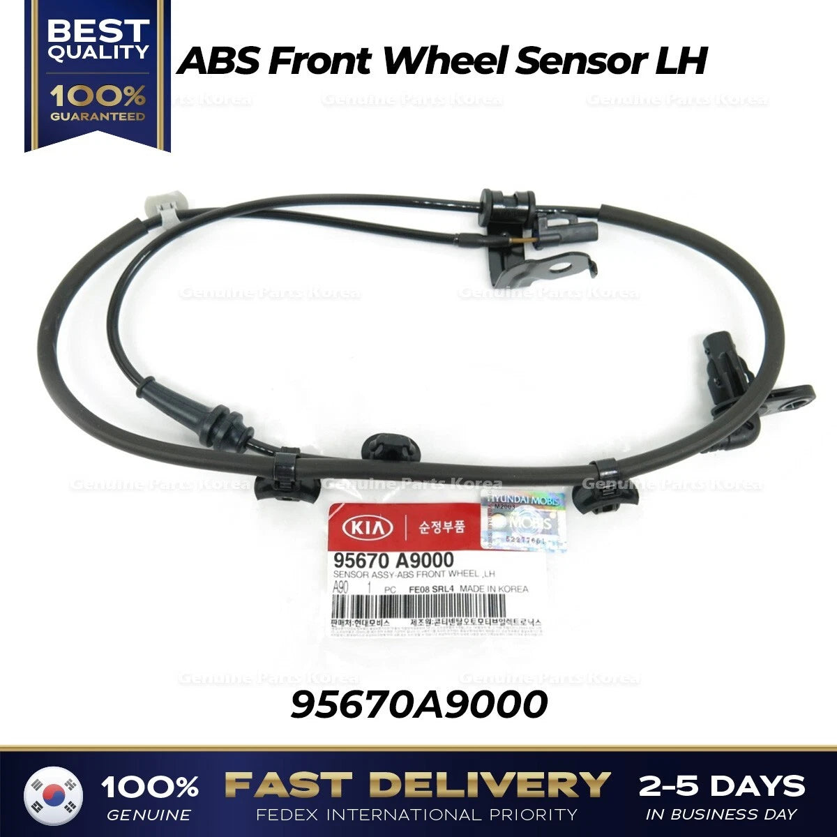 ⭐Genuine⭐ ABS Front Wheel Sensor LH 95670A9000 for Kia Sedona