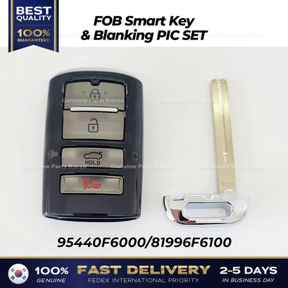 Genuine FOB Smart Key & Blanking PIC SET 95440F6000 for Kia Cadenza
