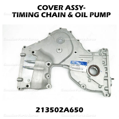 Genuine Timing Chain Cover Assy 213502A650 For Hyundai & Kia  2006 - 2013