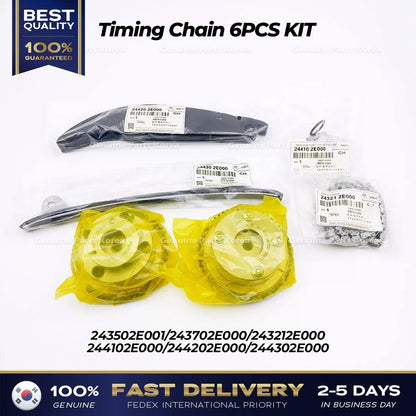 Genuine Timing Chain 6PCS KIT for Hyundai Elantra Kia Soul