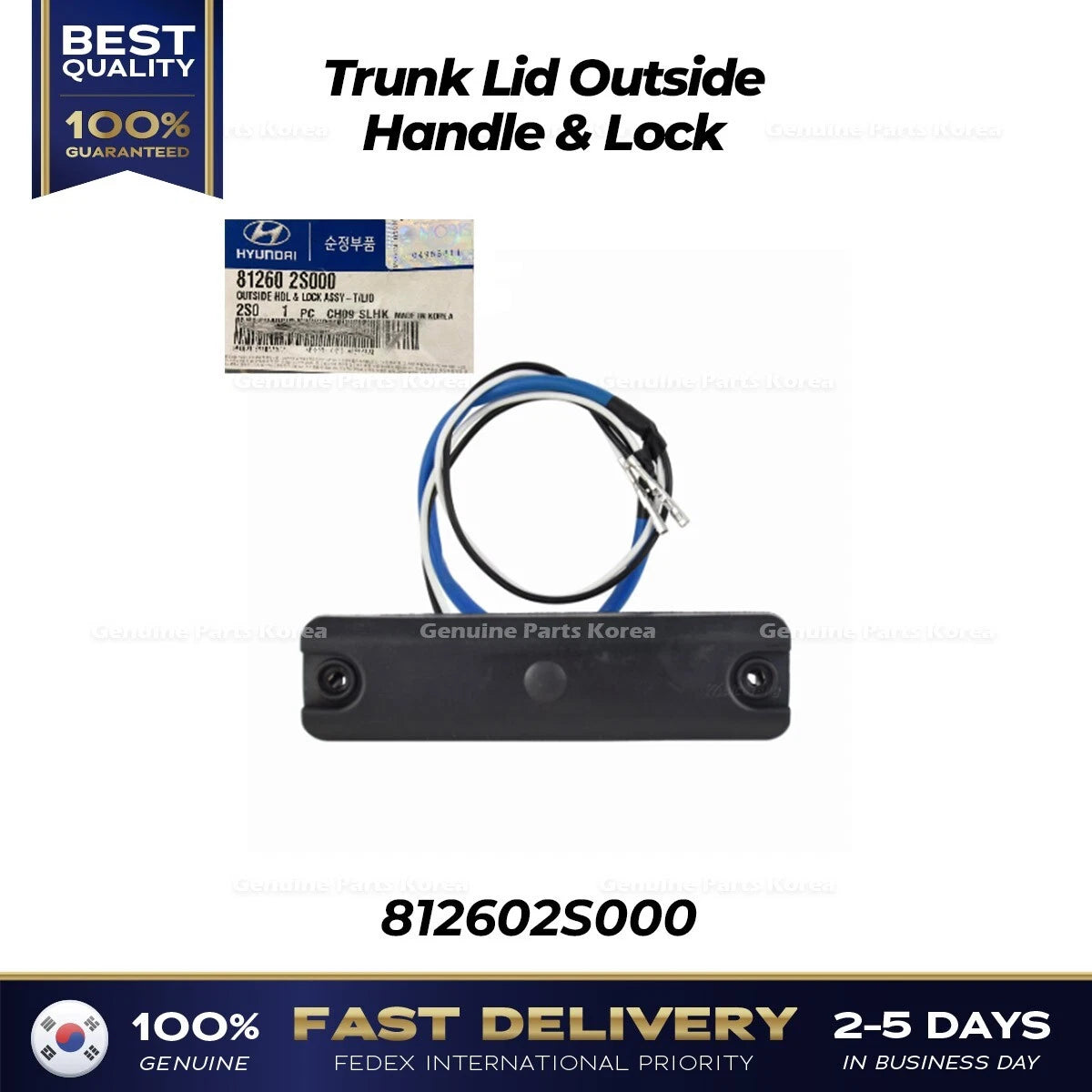 ⭐Genuine⭐ Trunk Lid Outside Handle & Lock 812602S000 for Hyundai Tucson