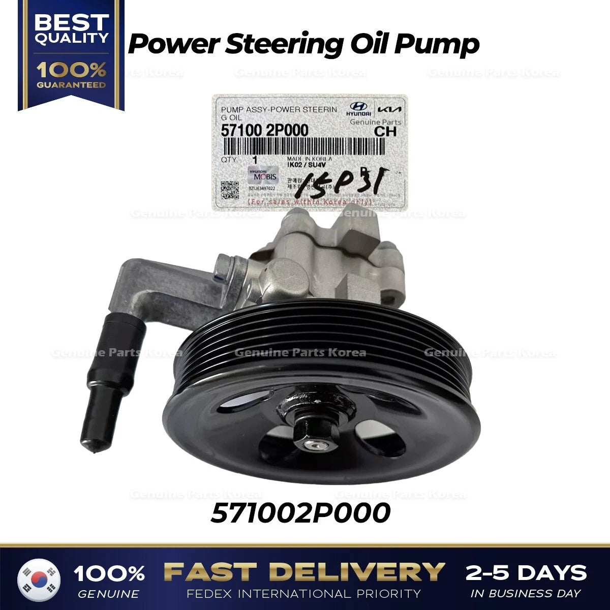 ⭐Genuine⭐ Power Steering Oil Pump 571002P000 for Hyundai Santa Fe