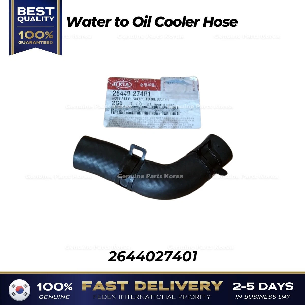 ⭐Genuine⭐ Water to Oil Cooler Hose 2644027401 for Hyundai Santa Fe Tucson